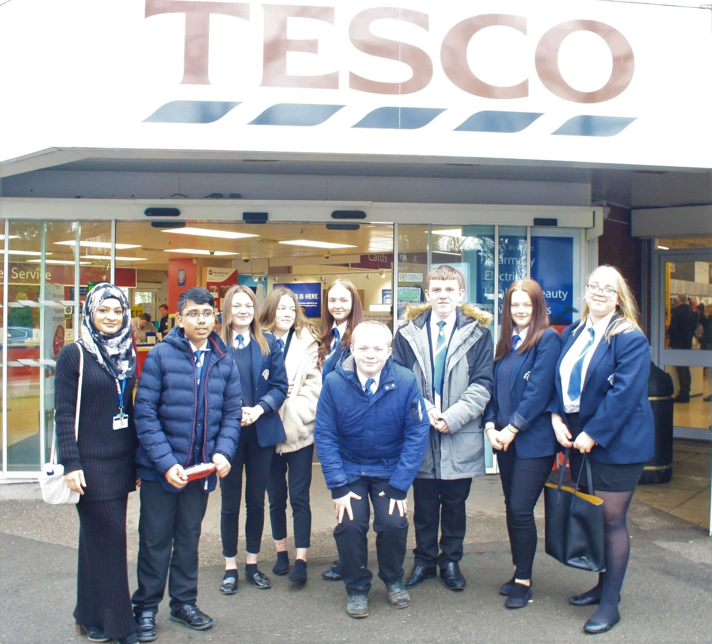 A group of students from Murray Park School learned all about enterprise, employability skills, money management and teamwork during a tour of Tesco in Derby