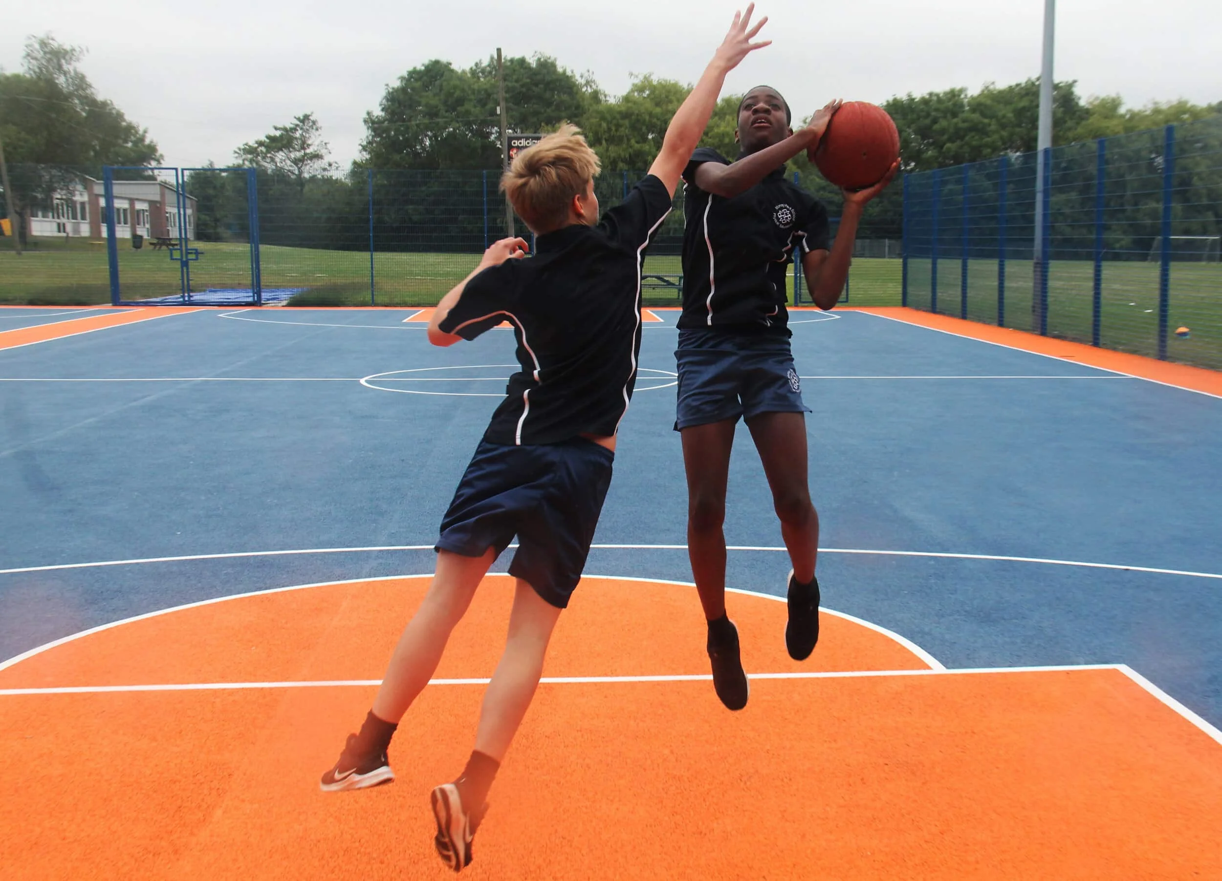 New astroturf basketball and multi-use sports court at Murray Park.