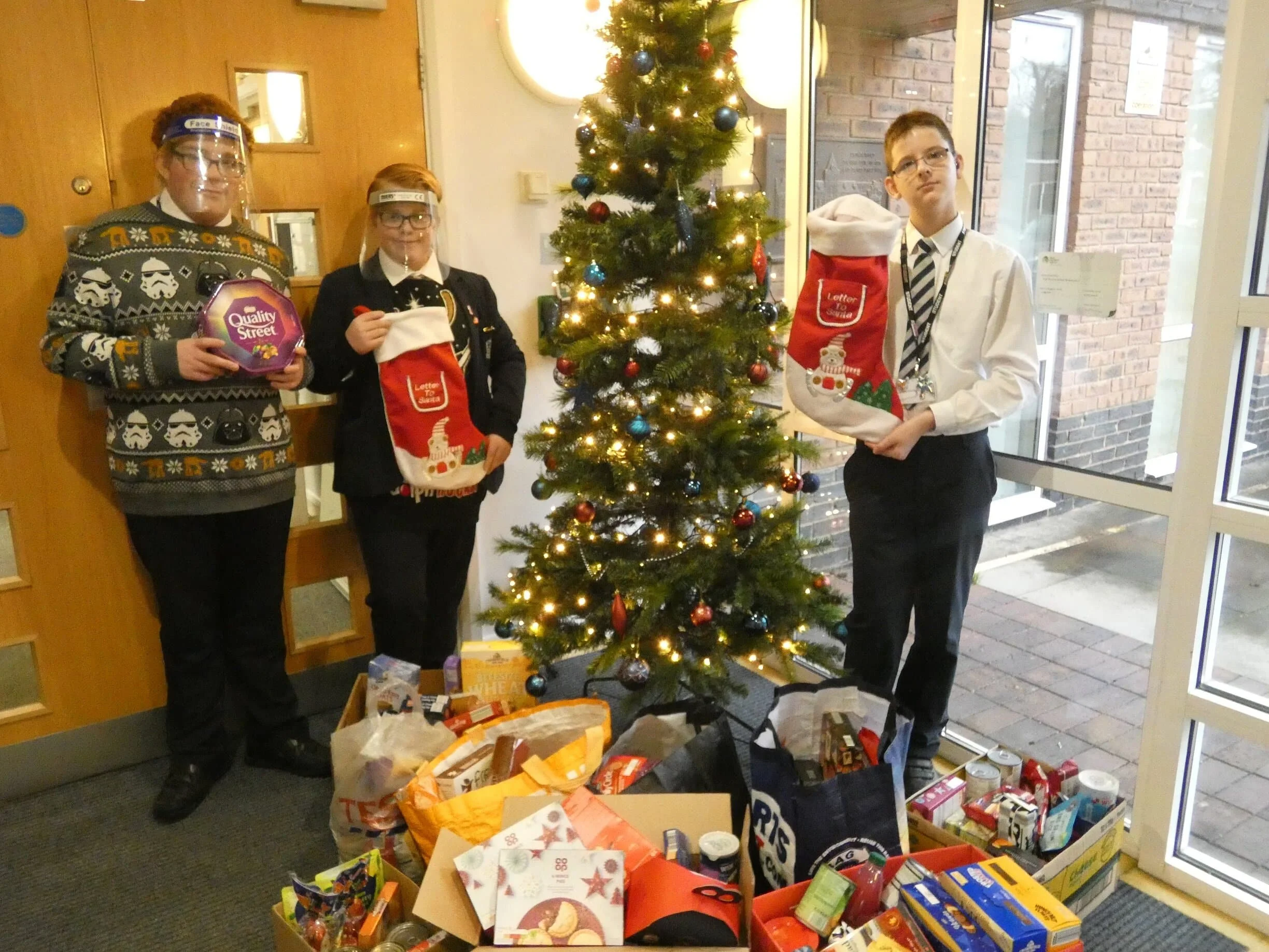 From left, pupils Paul Allen (15), Robert Allen (14) and Kyle Griffiths (14).