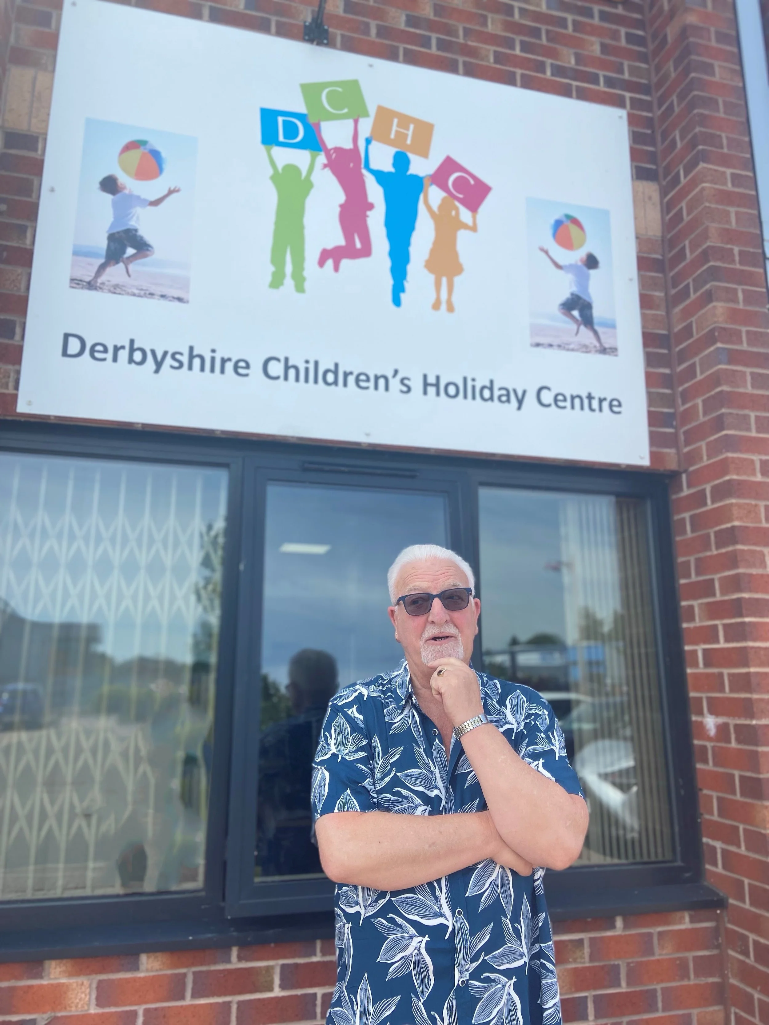 Michael Walsh pictured outside the Derbyshire Children’s Holiday Centre in Pride Park, Derby