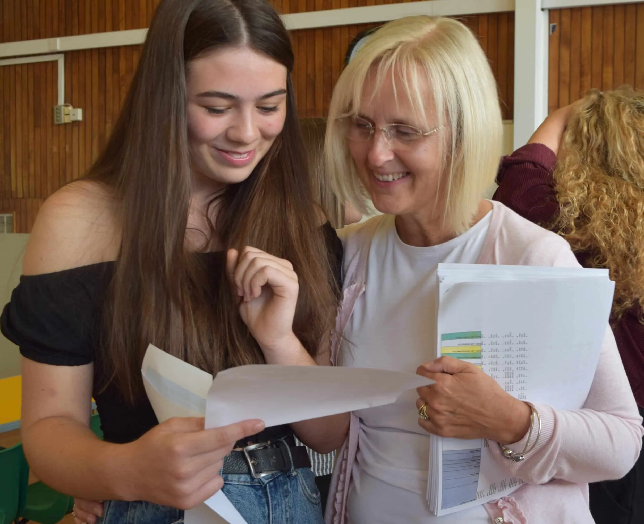 Swinton Academy principal Rebecca Hibberd (right) is celebrating a hugely successful year of GCSE results at the Rotherham secondary school.