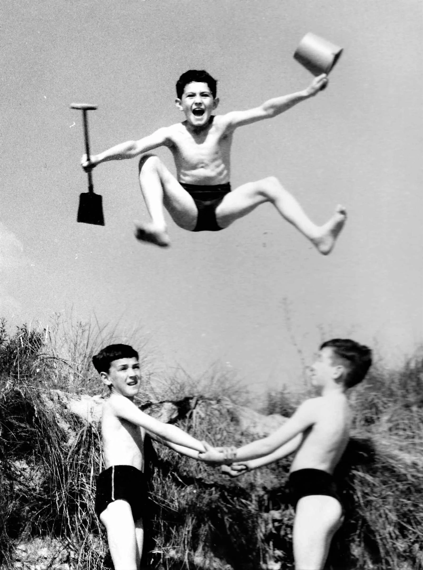 A group of young boys enjoying the delights of Skegness.