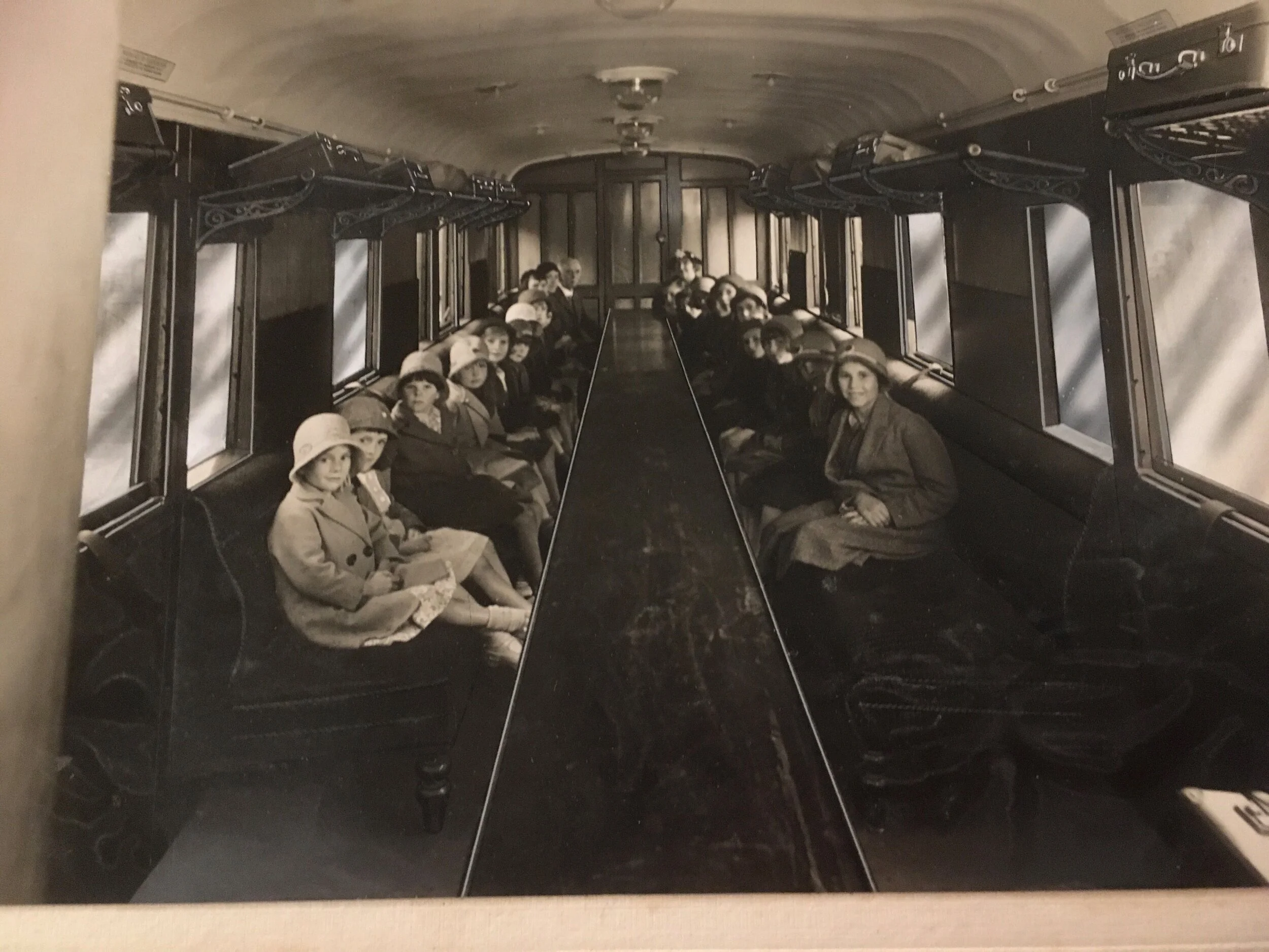 Children board the train at Friargate, Derby as they head towards Skegness.