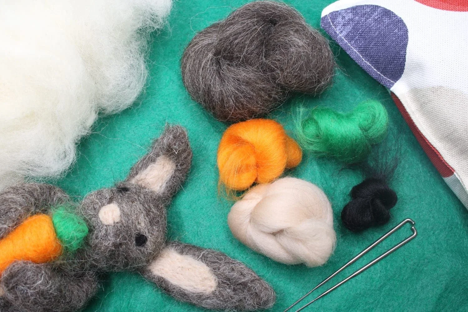 A bunny felting kit which is available from the Crafty You Crafty Me website