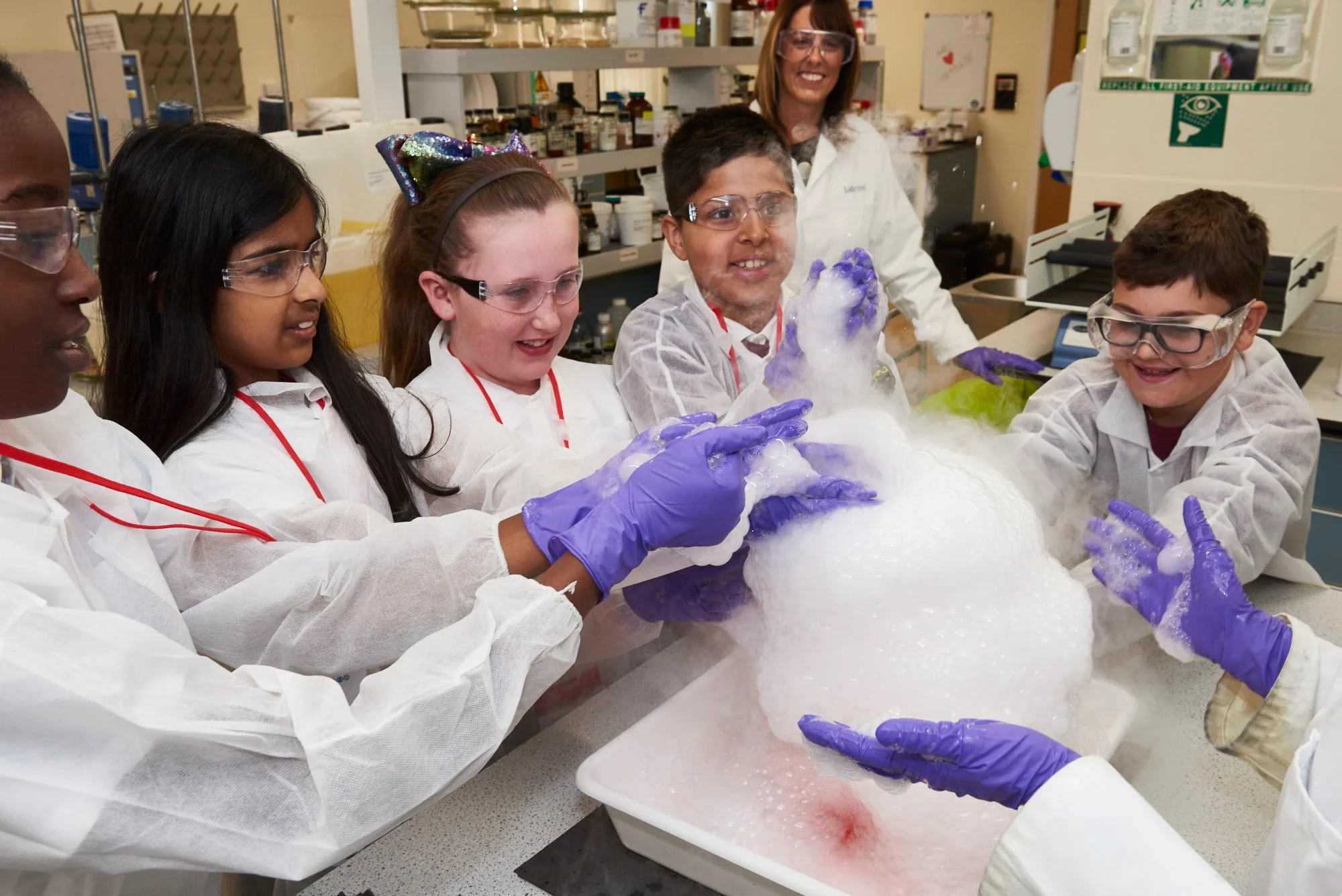 children from Redwood Primary School, in Sinfin, were invited to take a part in a series of activities at Lubrizol in Derbyshire. Penguin PR - public relations, media and communications