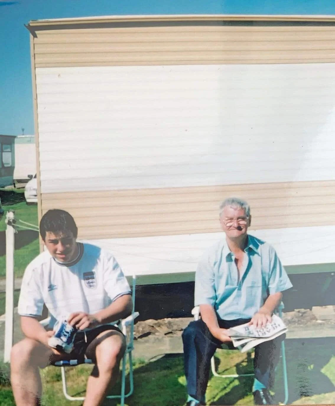 A special memory of the Derby teacher and his Grandad enjoying their caravanning holiday.