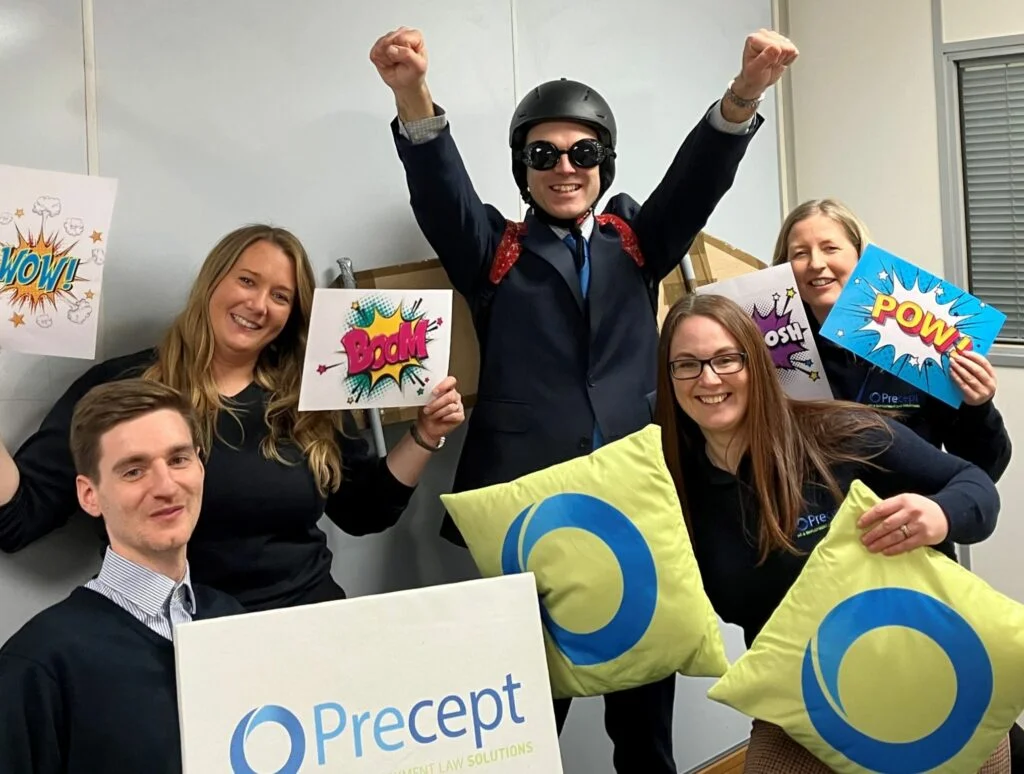 The superheroes of Precept HR & Law Employment have been working with students at Derby College.