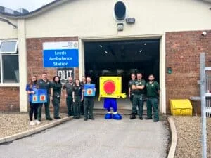 The Emergency Treats being delivered to the Leeds Ambulance Station