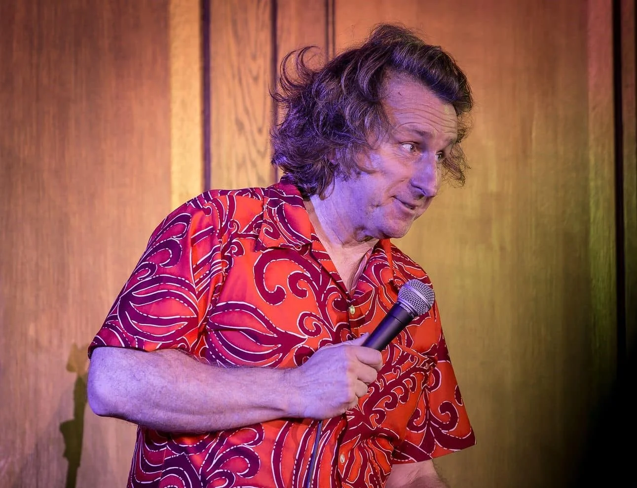 Milton Jones hosted a sell-out comedy gig at Annie's Burger Shack