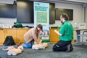 St John Ambulance providing CPR training