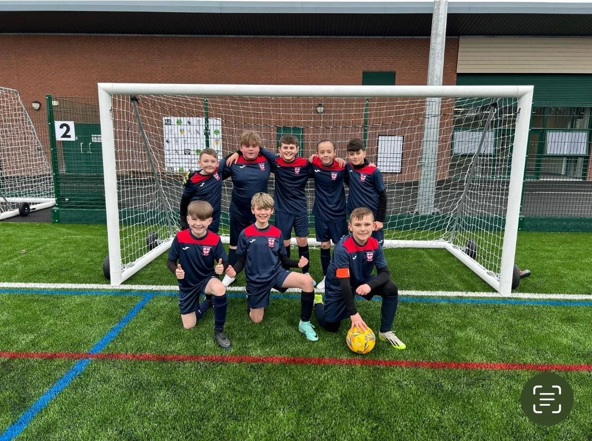The football team at St. George’s C.E. Primary School