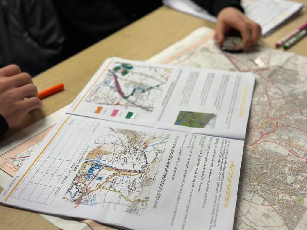 Students learn lifeskill lessons with map reading