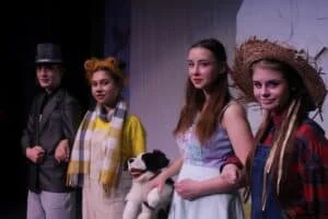 The main cast of a Wizard of Oz at Murray Park School