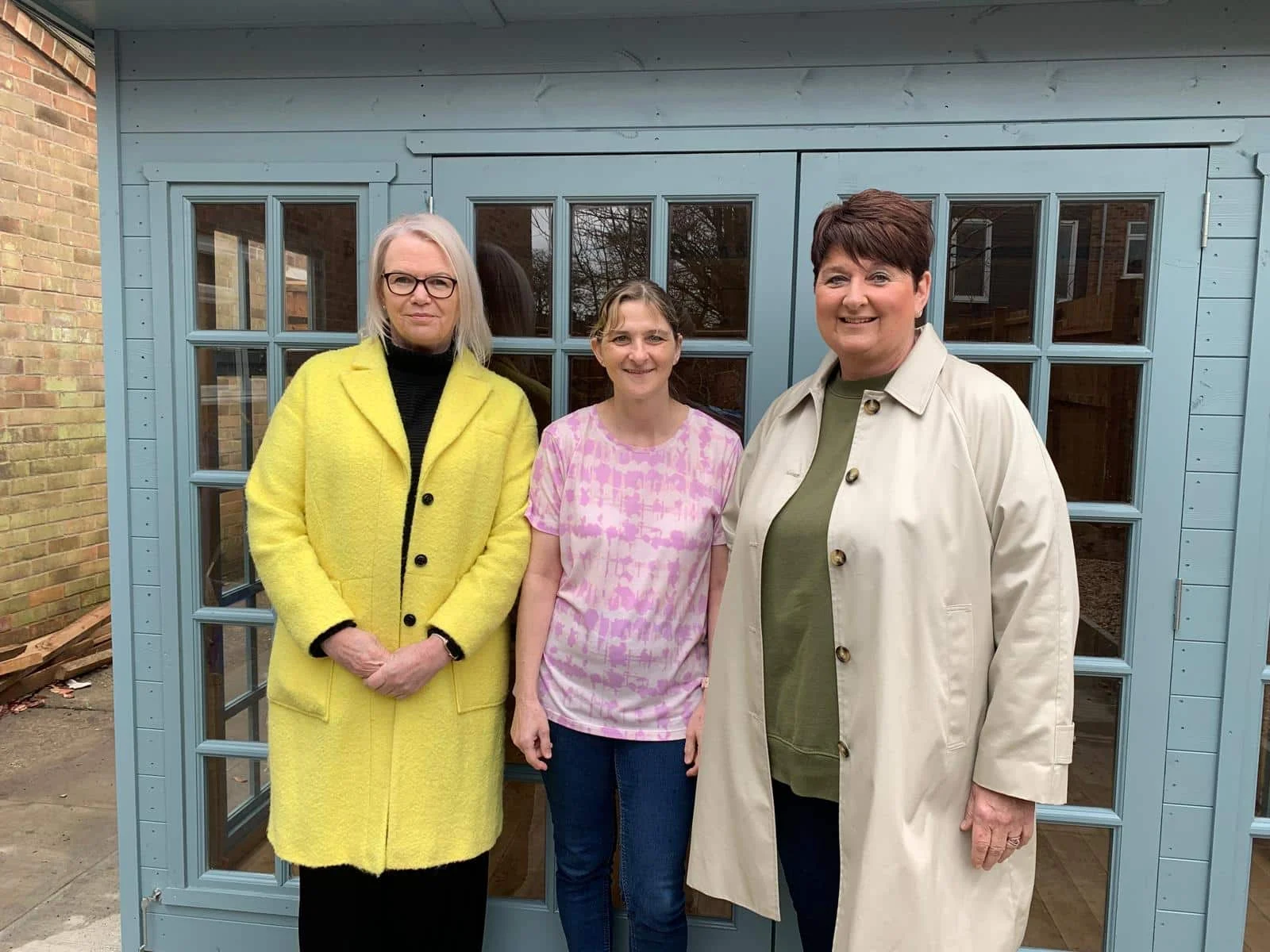 Rachel Morris, founder of the Friends of Derby 500 Club, Tom’s mum Nicky Stevenson, and Sallyann Smith, of Roundpeg Outdoor Buildings. Tom was born with a congenital heart condition