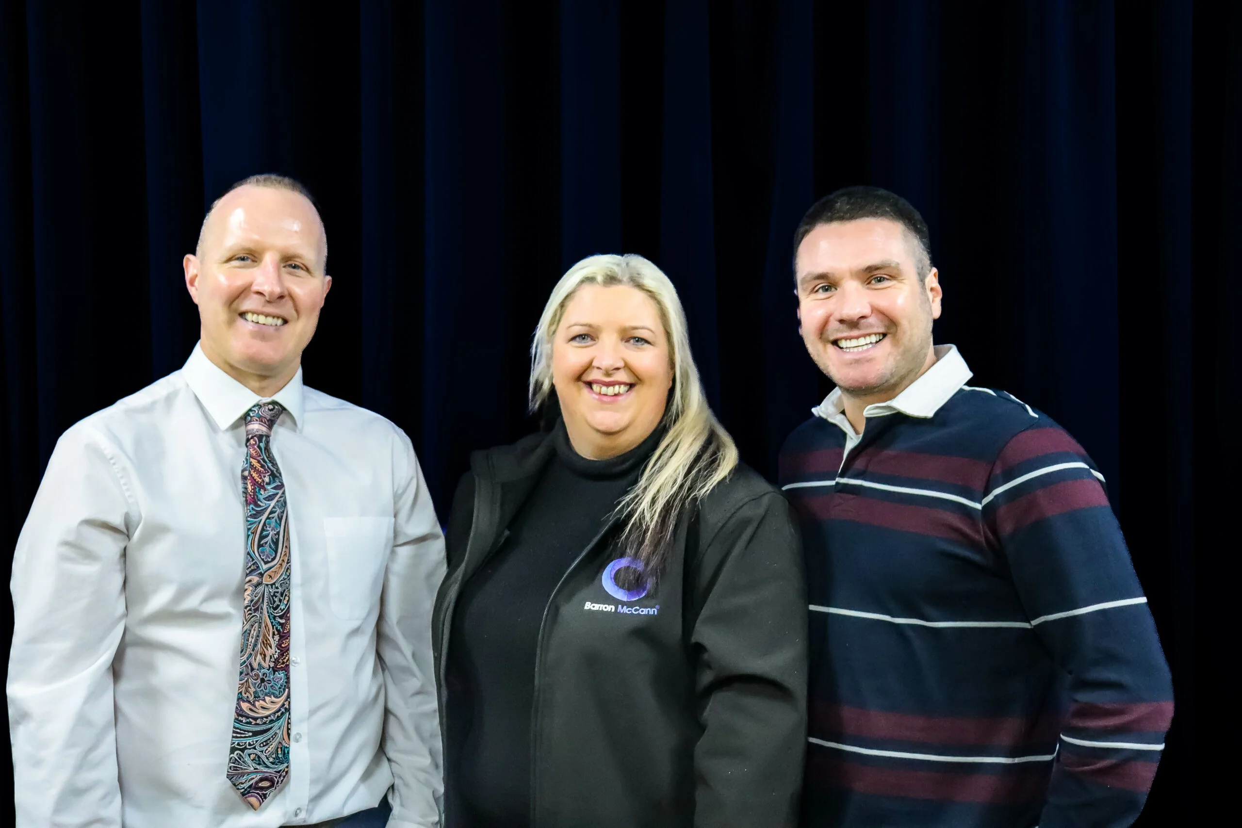 Scott McGregor (headteacher at West Park School), Lucy Laughton (CSR co-ordinator), and Daniel Pikett (careers leader).