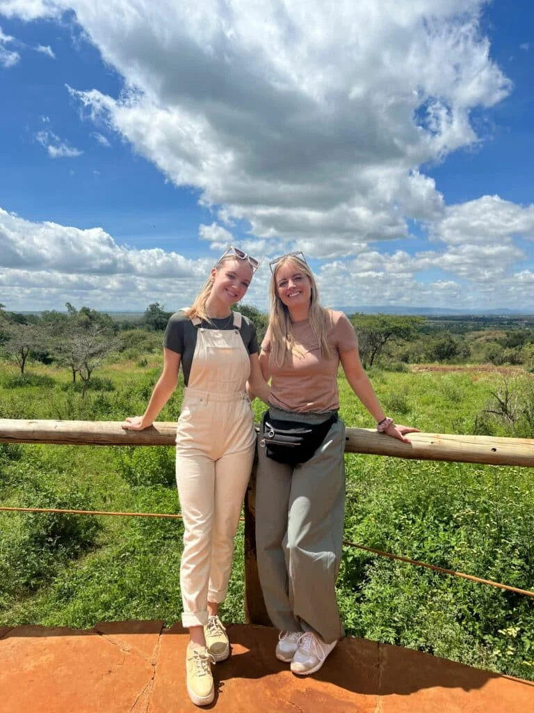 Lupita and Sammi Allen during a trip to Kenya in 2023, when they helped out at local schools alongside volunteers from the Derby County Community Trust.