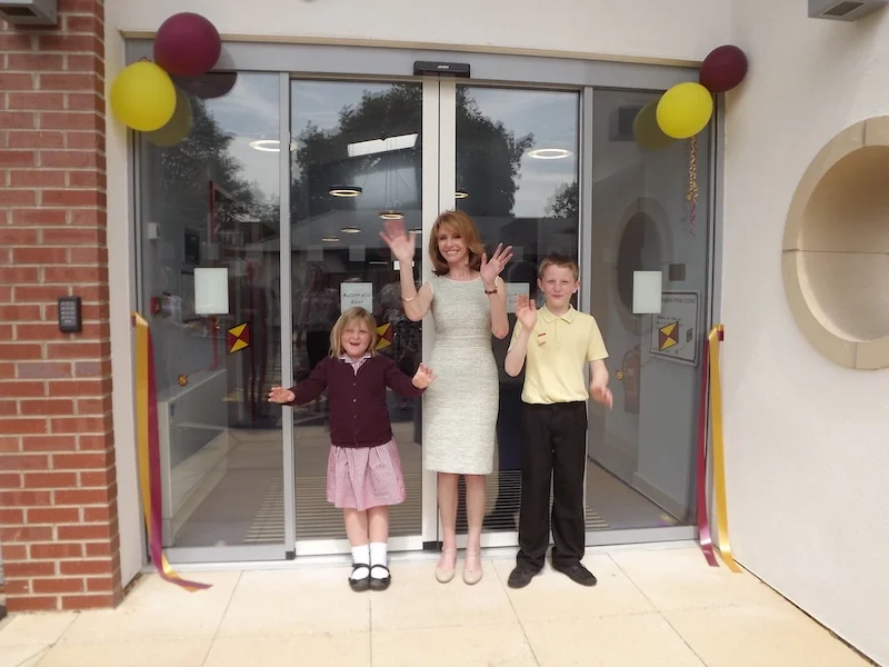 Jane Asher, President of the National Autistic Society, at the opening of Springfield Primary School's Enhanced Resource Facility opening 10 years ago