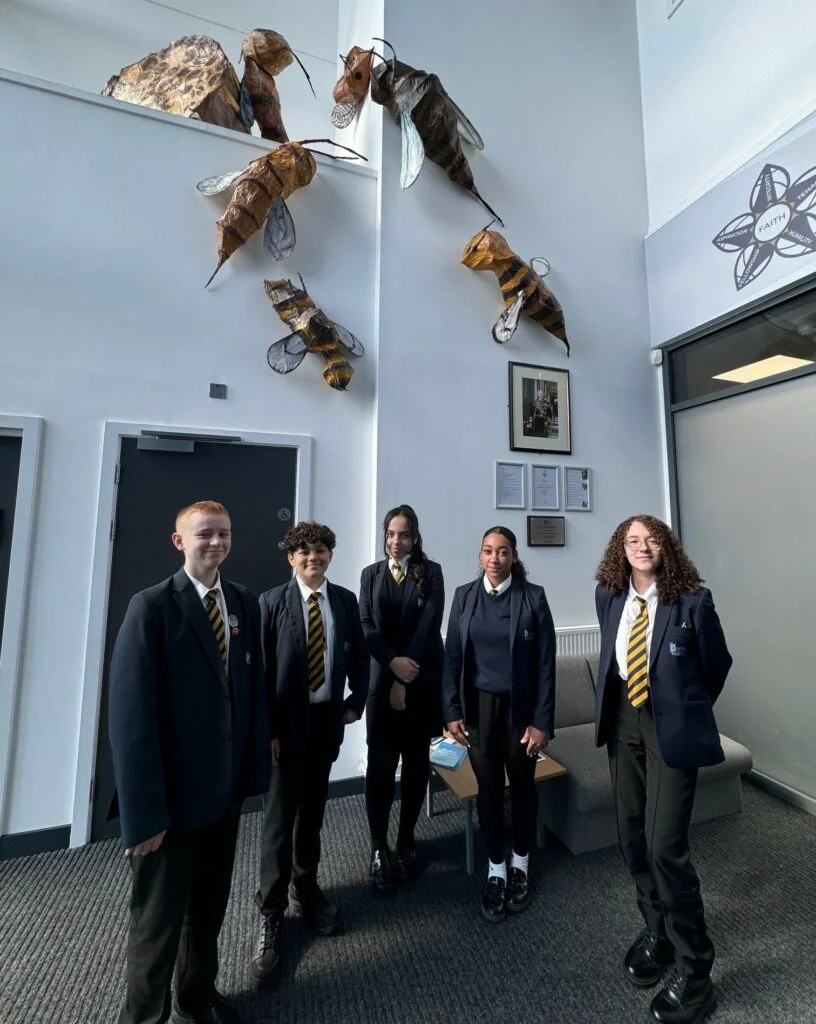 Derby Cathedral School Bee sculpture