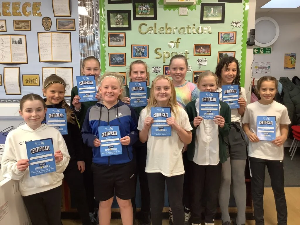 Oakwood Junior School girls' football team, which won its league.