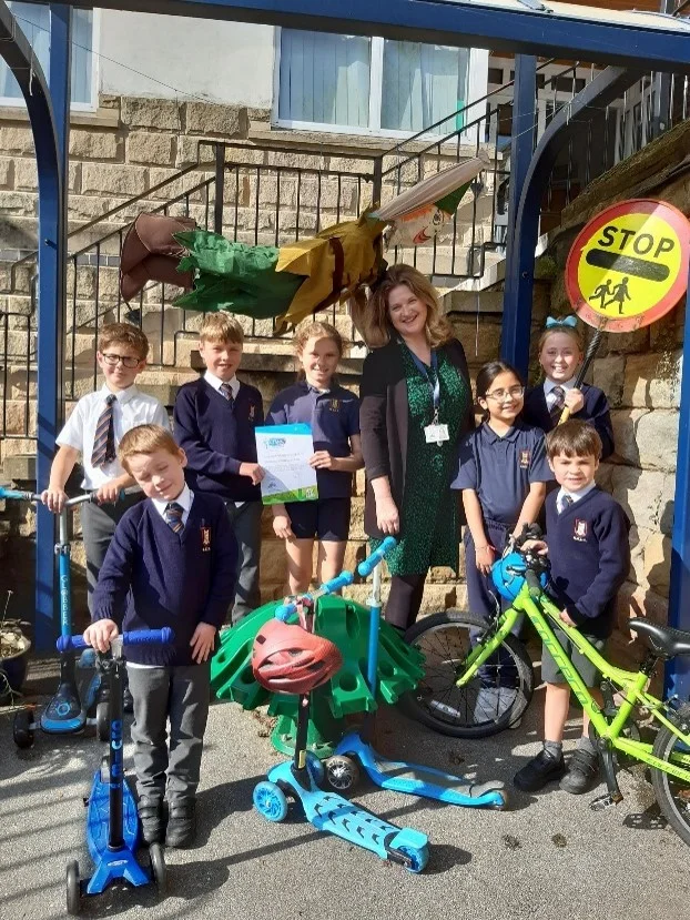 Children outside school for pupils