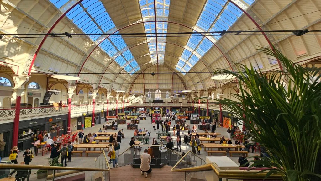 Derby Market Hall has been reopened following a £35.1m refit, creating a space for food, entertainment and traders.