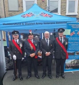 Dave in uniform (second from left) while volunteering with The Armed Forces Veterans in Huddersfield