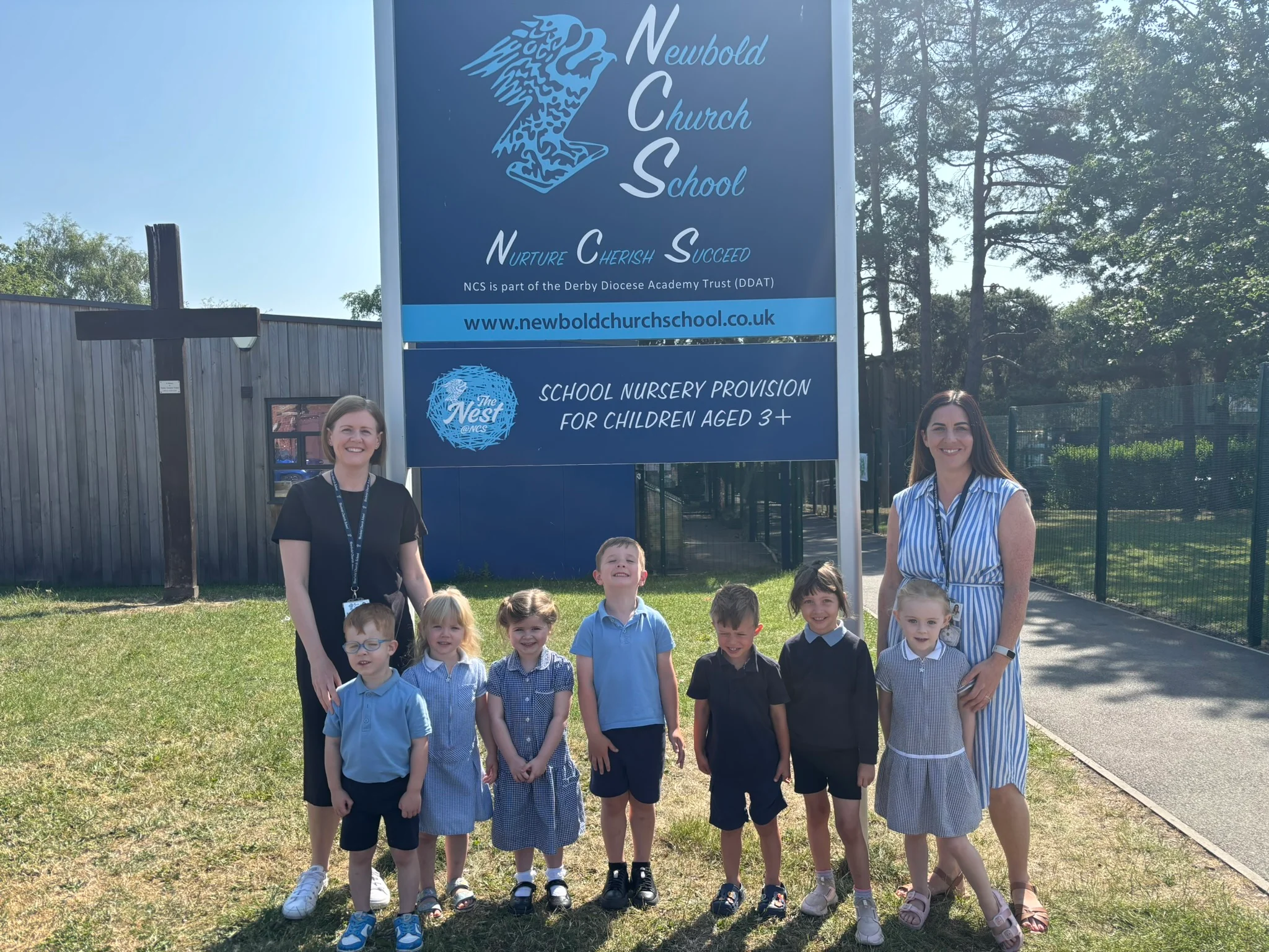 Students and Teachers at The Nest, attached to Newbold Church School